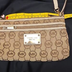 Michael Kors Brown Logo Wristlet